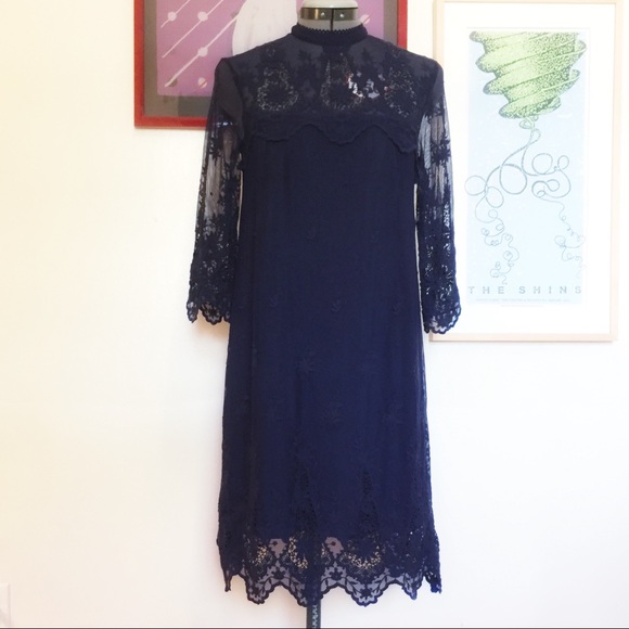 H&M - Long Sleeve Lace Dress - Picture 1 of 5